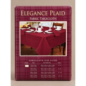 Burgundy 60x120 Oblong Fabric Decorative Tablecloths NWT